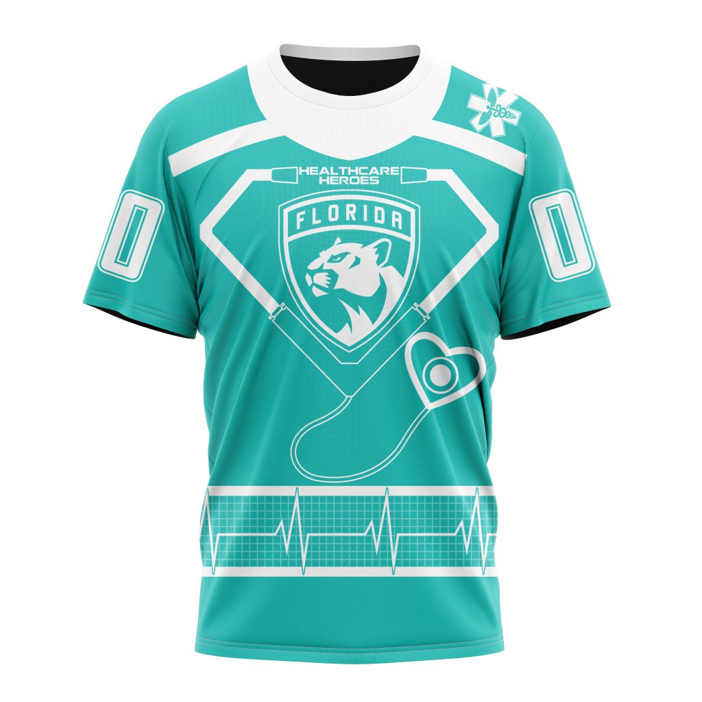 Florida Panthers Special Design Honoring Healthcare Heroes Personalized Name And Number T-Shirt Oregontrailrvpk Shirt
