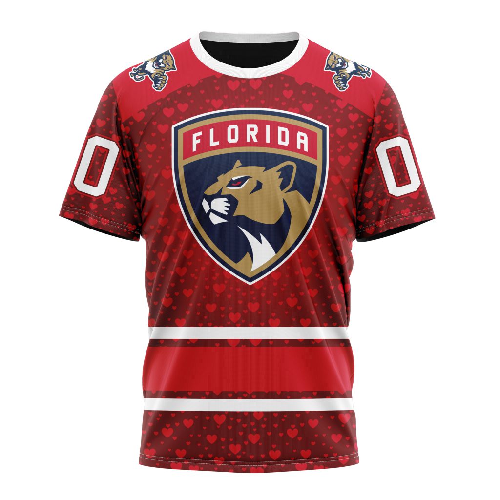 Florida Panthers Special Gift For Valentines Day 01 Personalized Name And Number T-Shirt Oregontrailrvpk Shirt