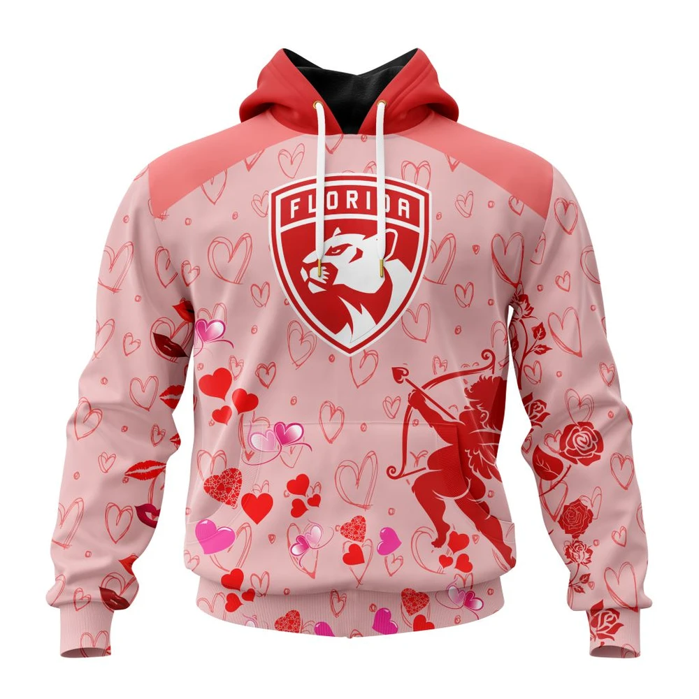 Florida Panthers Special Gift For Valentines Day All Over Print Hoodie Style 88349