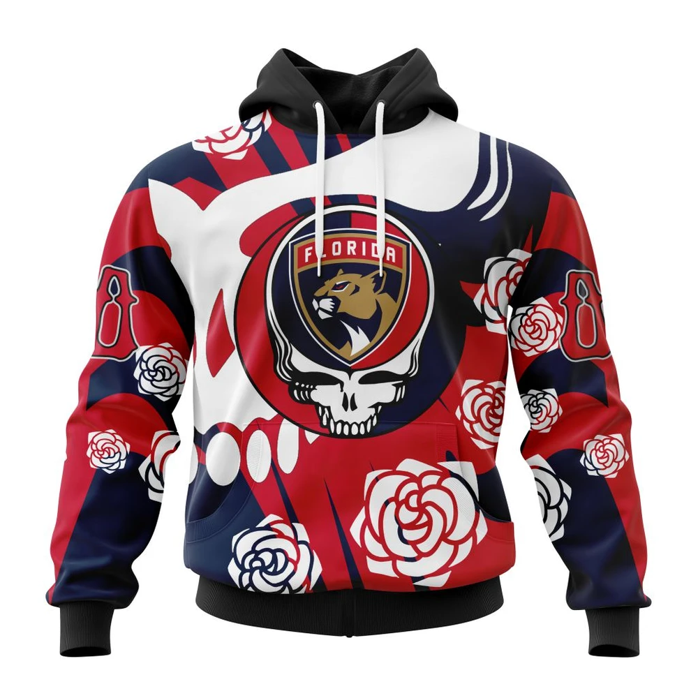 Florida Panthers Special Grateful Dead Design All Over Print Hoodie Style 72315