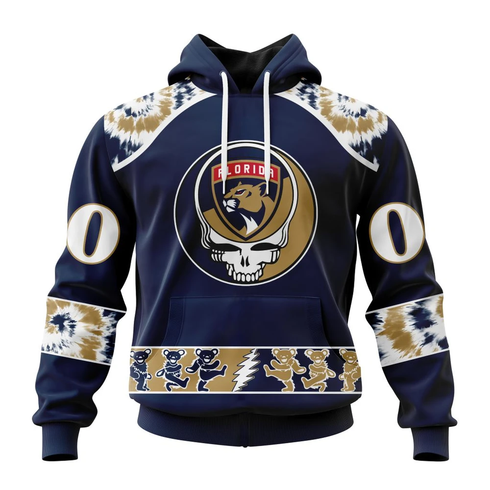 Florida Panthers Special Grateful Dead Design All Over Print Hoodie Style 82128