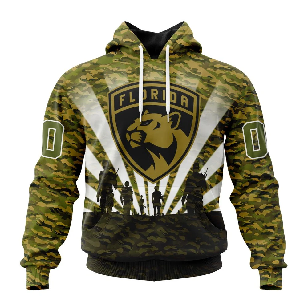 Florida Panthers Special Military Camo Kits For Veterans Day And Rememberance Day All Over Print Hoodie Style 70624