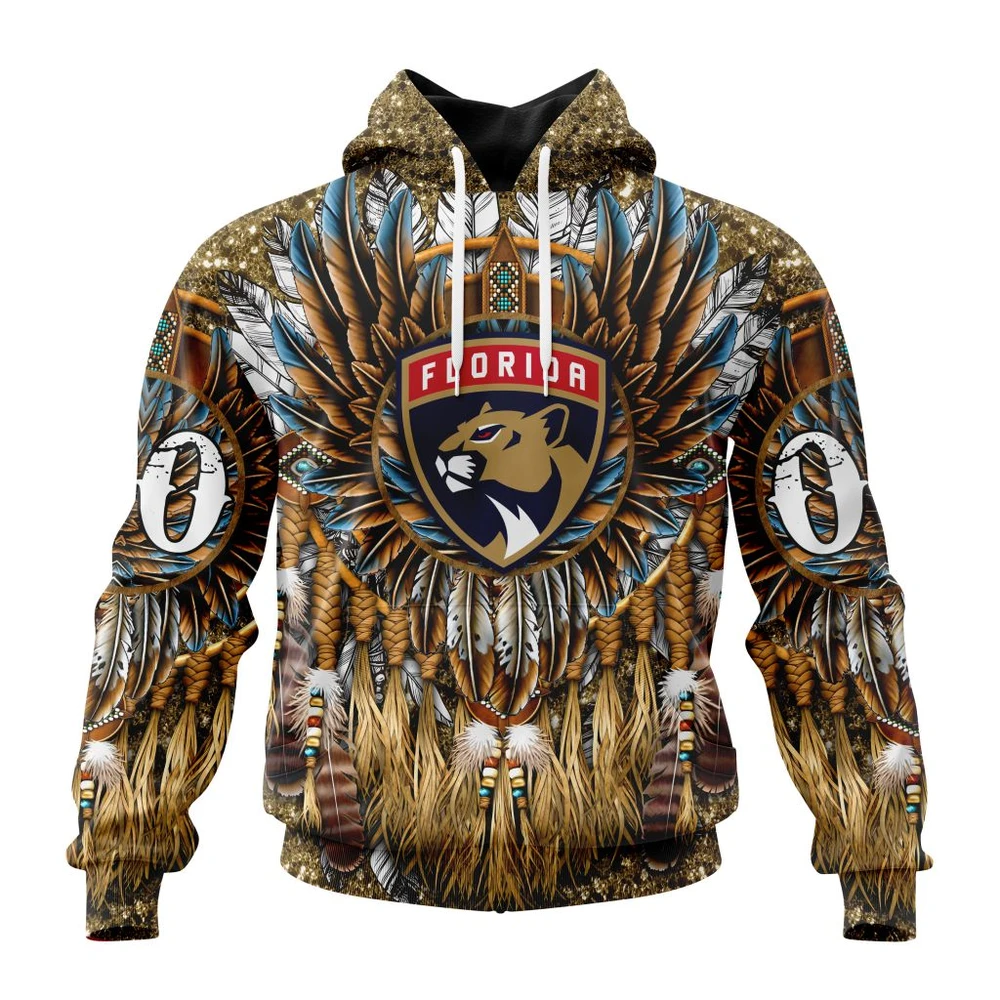 Florida Panthers Special Native Costume Design All Over Print Hoodie Style 60174