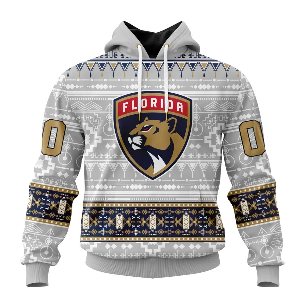 Florida Panthers Special Native Design All Over Print Hoodie Style 63026