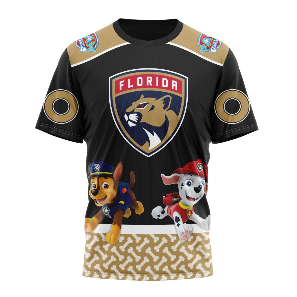 Florida Panthers Special Paw Patrol Design Personalized Name And Number T-Shirt Oregontrailrvpk Shirt