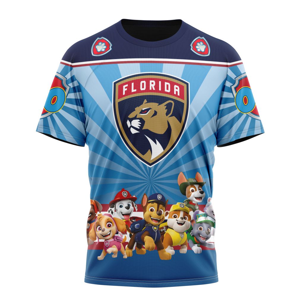 Florida Panthers Special Paw Patrol Kits Personalized Name And Number T-Shirt Oregontrailrvpk Shirt