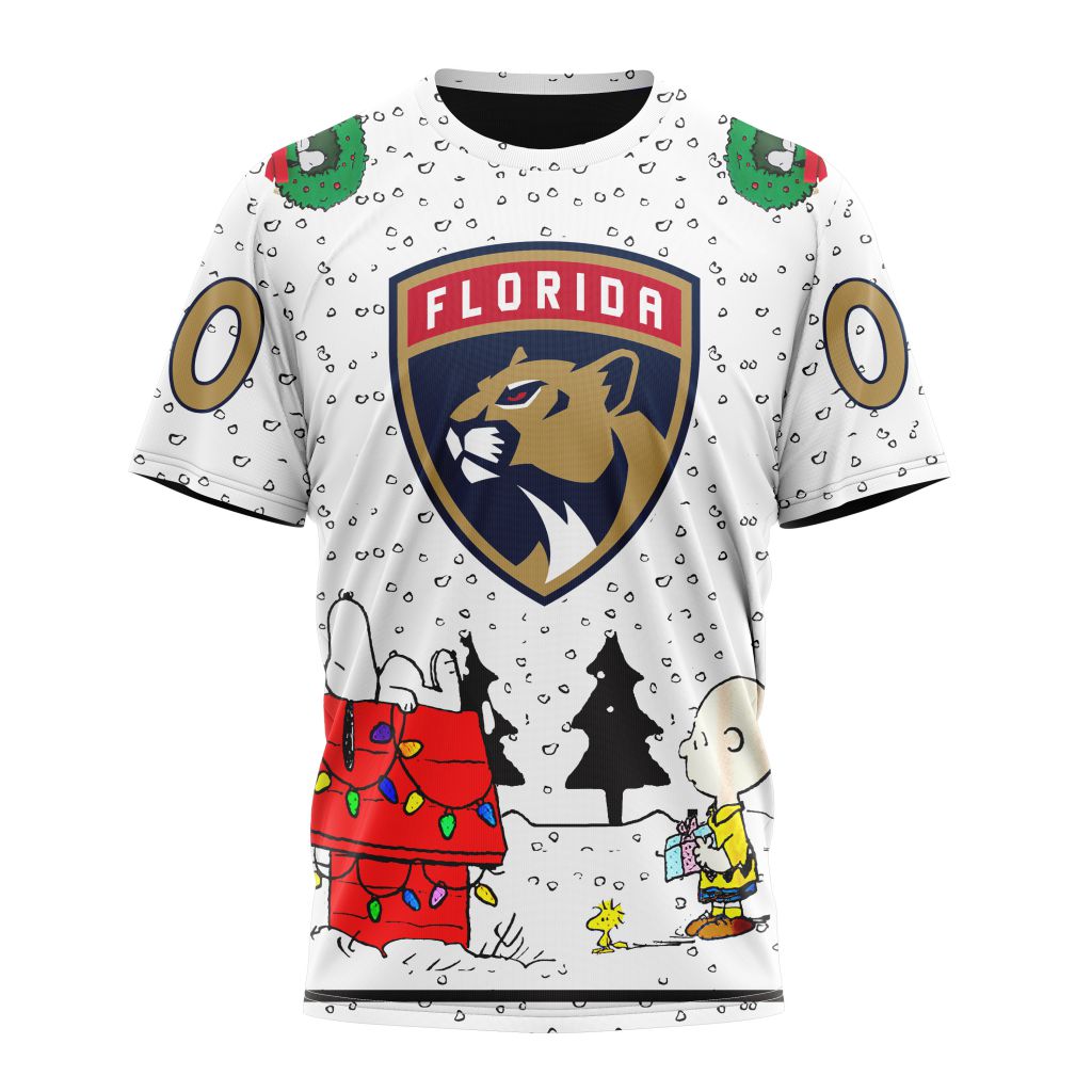 Florida Panthers Special Peanuts Design Personalized Name And Number T-Shirt Oregontrailrvpk Shirt