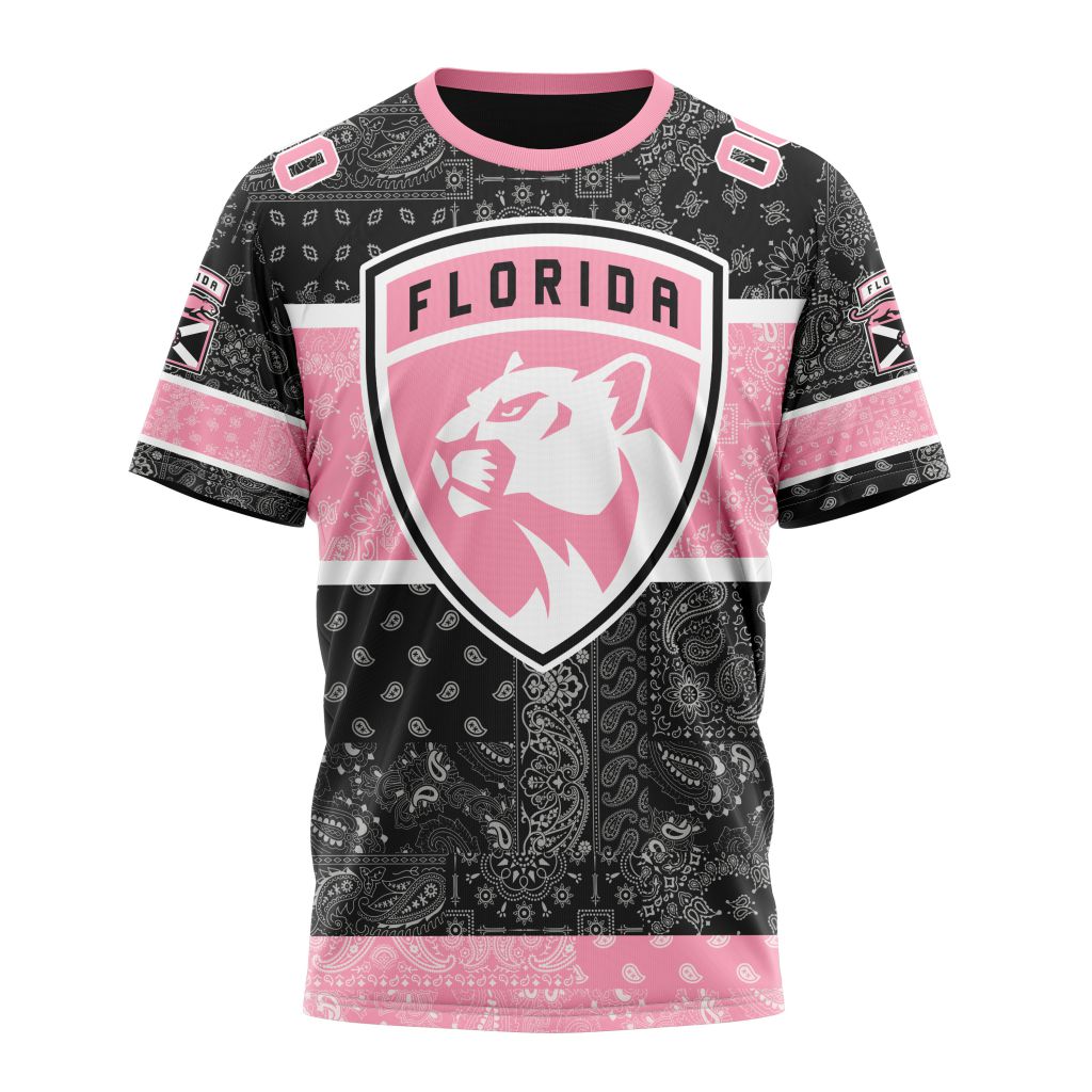 Florida Panthers Special Pink Paisley Design 01 Personalized Name And Number T-Shirt Oregontrailrvpk Shirt