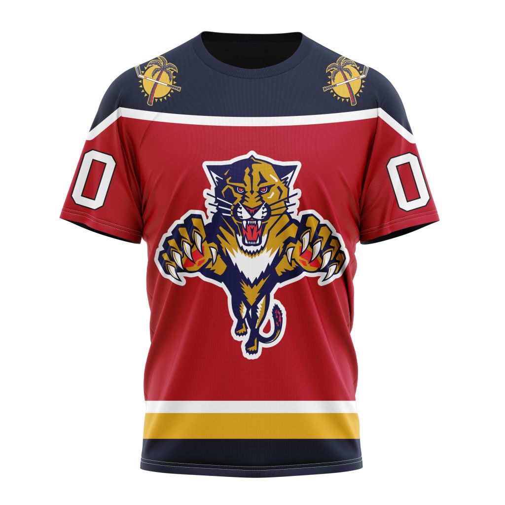 Florida Panthers Special Red Vintage Design Personalized Name And Number T-Shirt Oregontrailrvpk Shirt