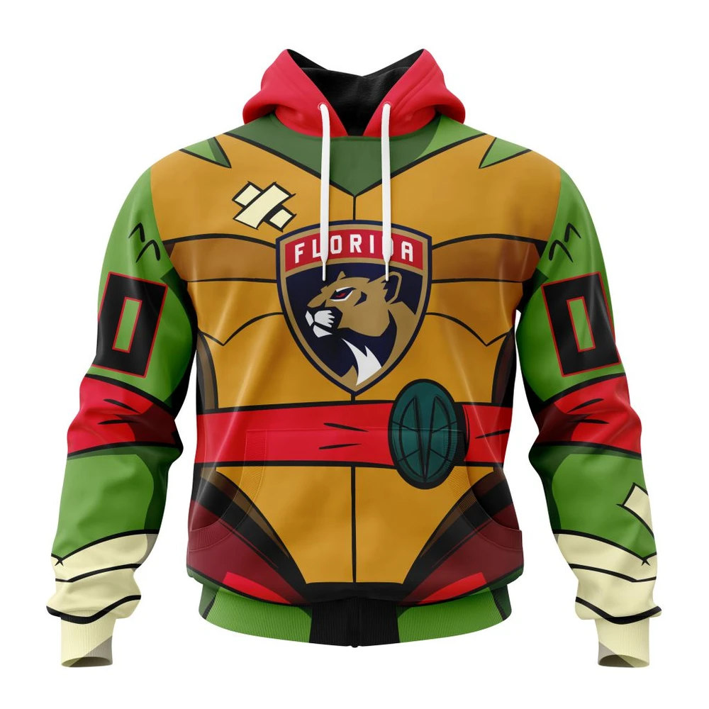 Florida Panthers Special Teenage Mutant Ninja Turtles Design All Over Print Hoodie Style 95364