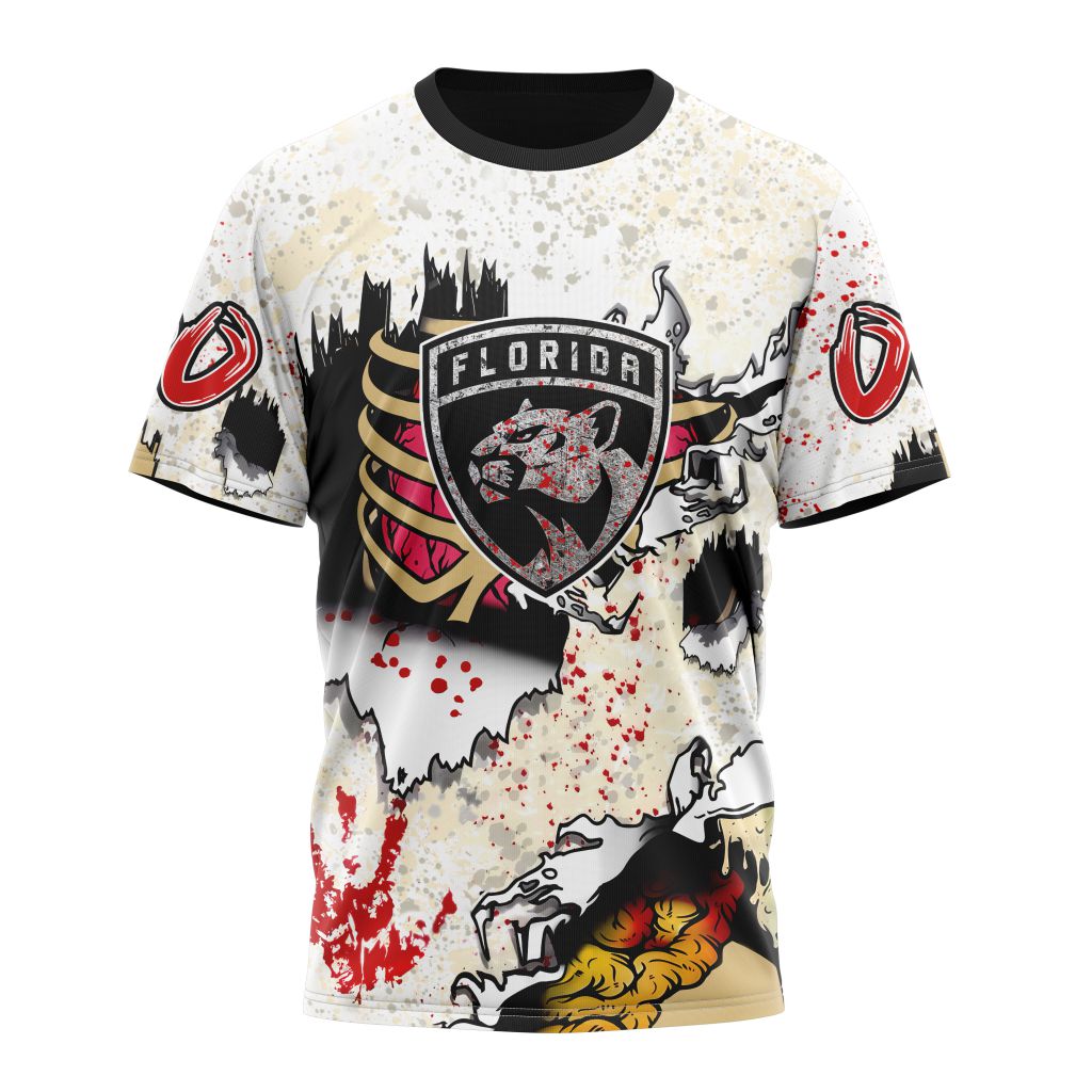 Florida Panthers Special Zombie For Halloween Personalized Name And Number T-Shirt Oregontrailrvpk Shirt