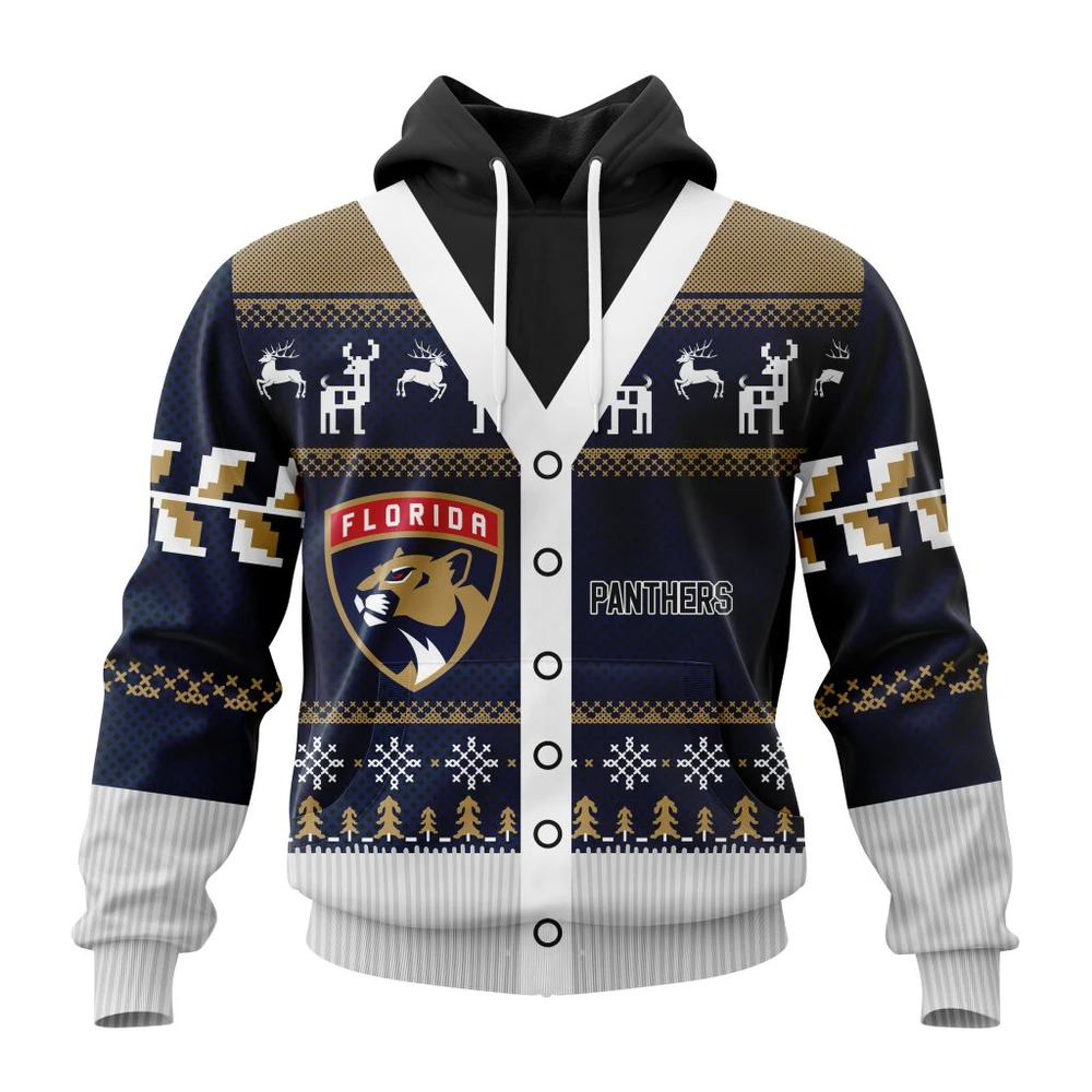 Florida Panthers Specialized Chrismas Season All Over Print Hoodie Style 92184