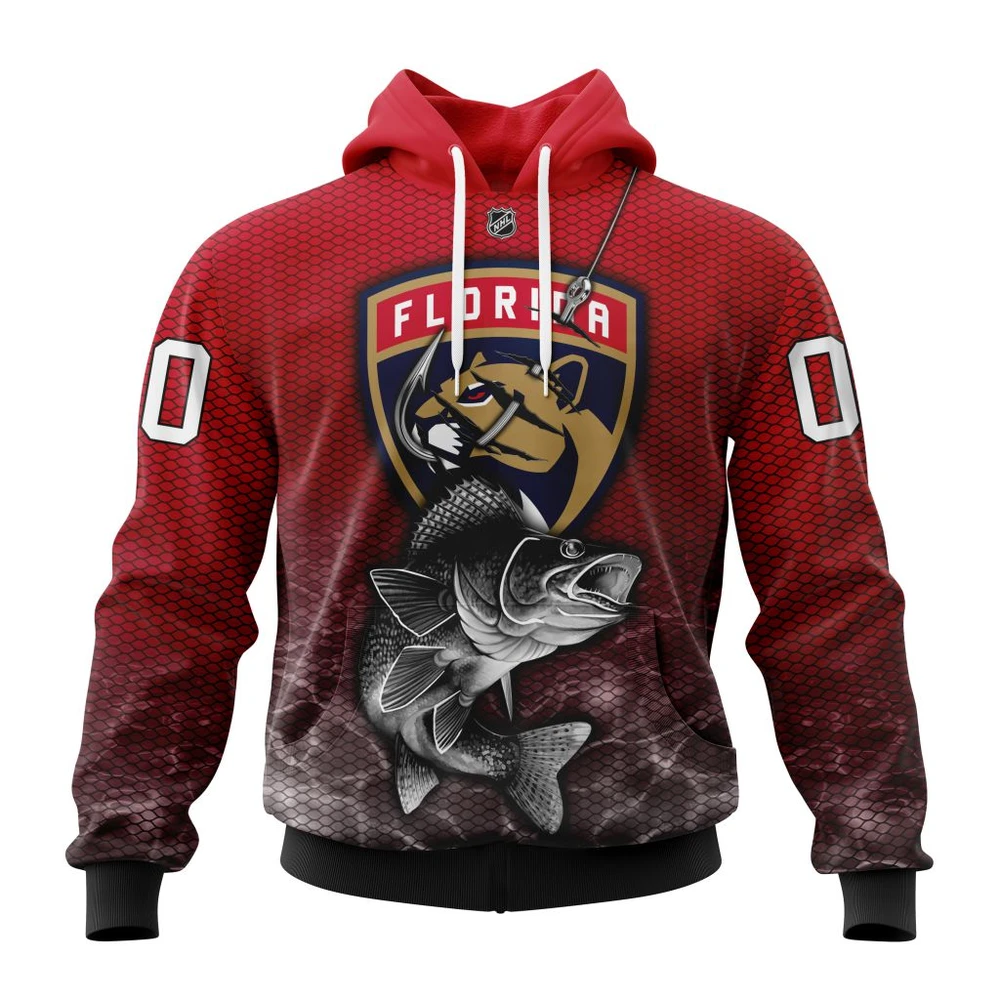 Florida Panthers Specialized Fishing All Over Print Hoodie Style 61404