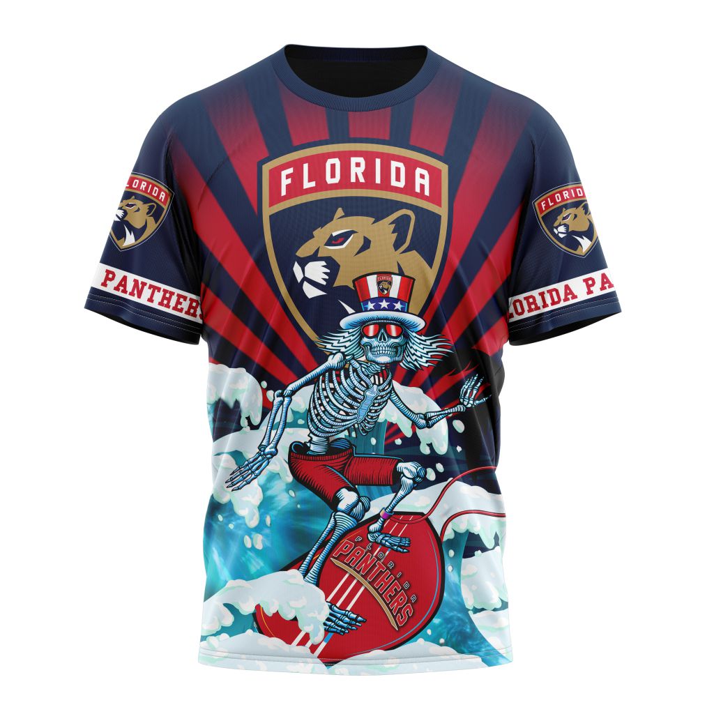 Florida Panthers Specialized Kits For The Grateful Dead Personalized Name And Number T-Shirt Oregontrailrvpk Shirt