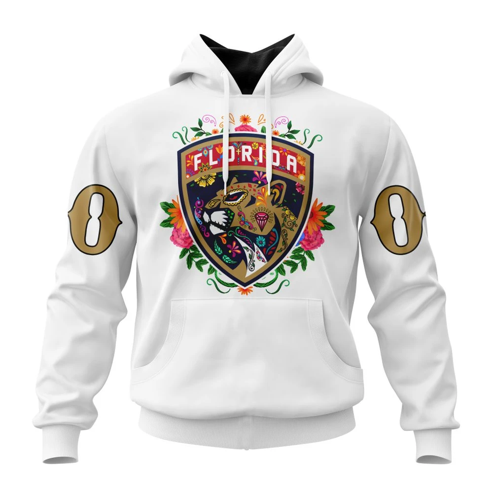 Florida Panthers Specialized Unisex Kits Dia De Muertos All Over Print Hoodie Style 87712