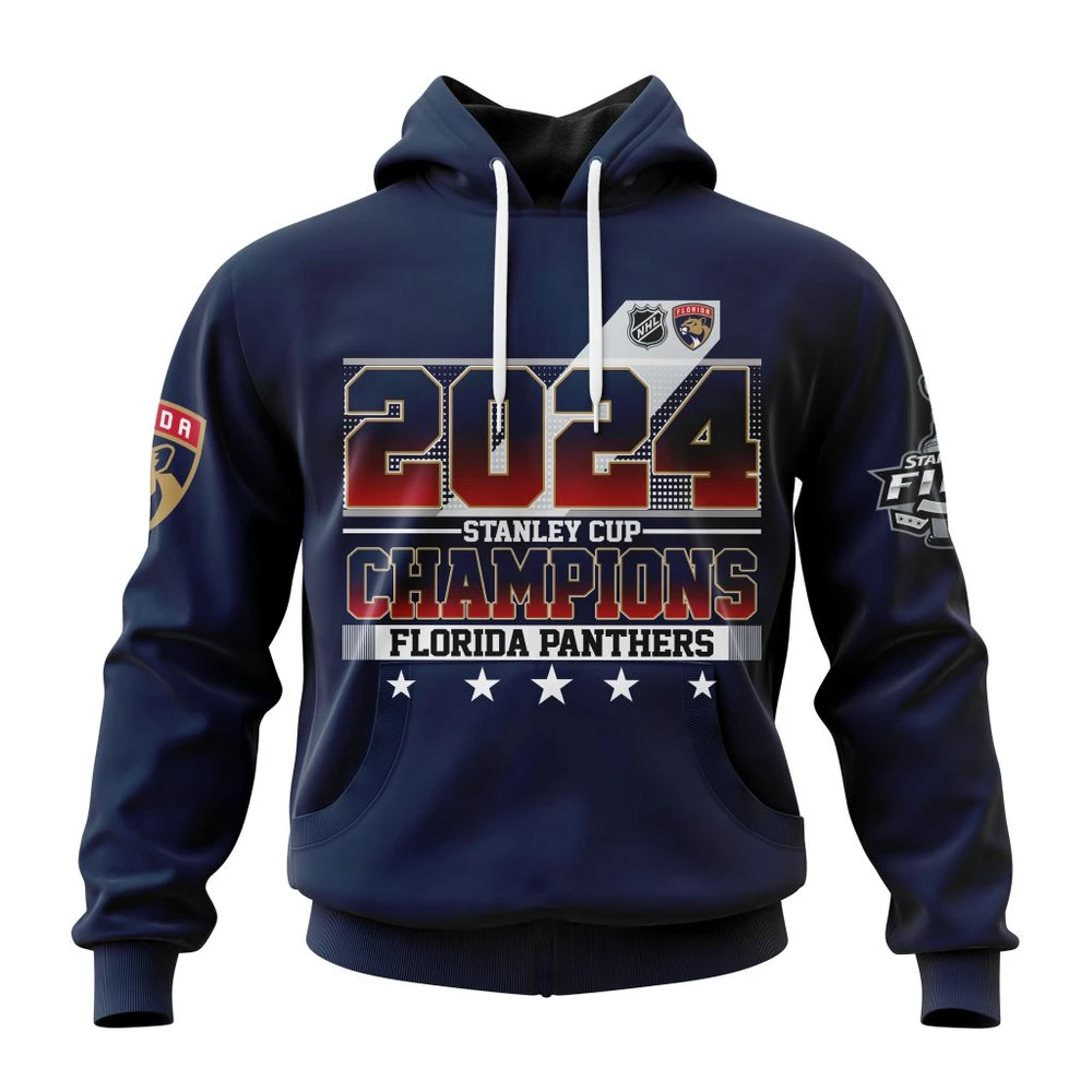 Florida Panthers Stanley Cup Champions Navy Kits All Over Print Hoodie Style 99822