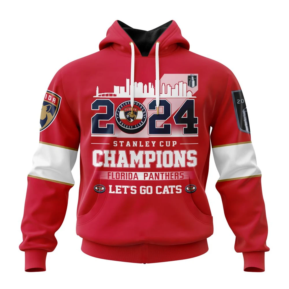 Florida Panthers Stanley Cup Champions Red Kits All Over Print Hoodie Style 37132