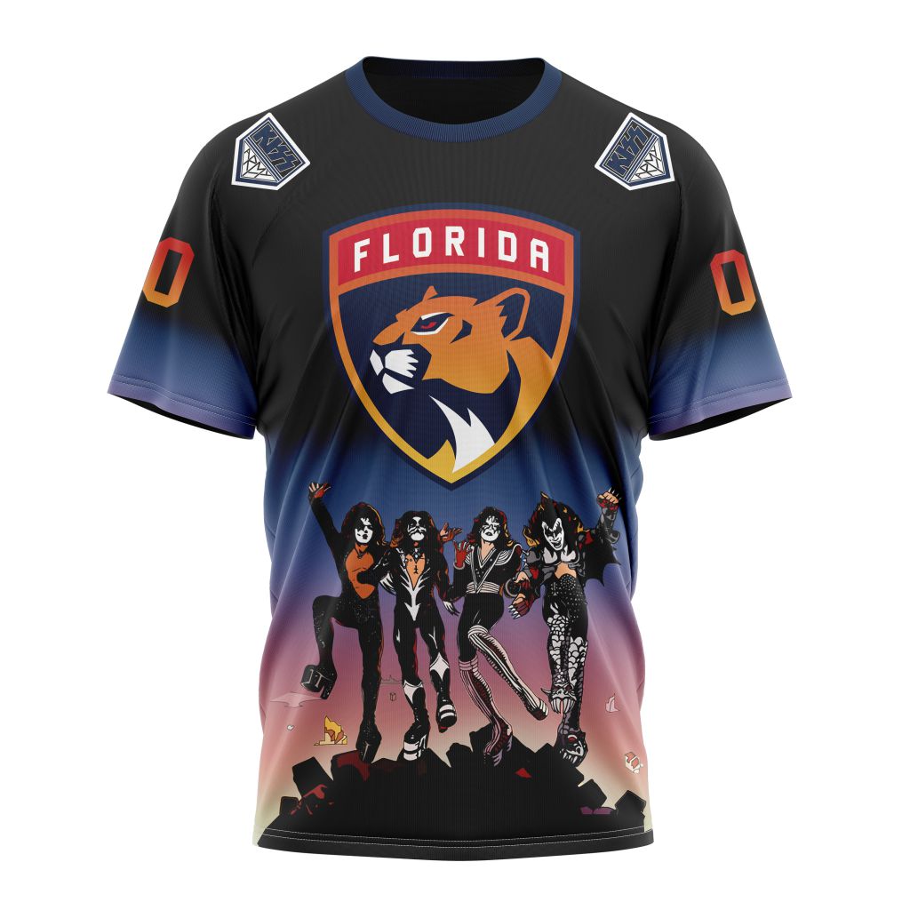 Florida Panthers X KISS Band Design Personalized Name And Number T-Shirt Oregontrailrvpk Shirt
