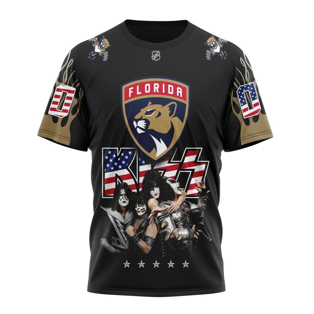 Florida Panthers X Kiss Specialized Design Personalized Name And Number T-Shirt Oregontrailrvpk Shirt