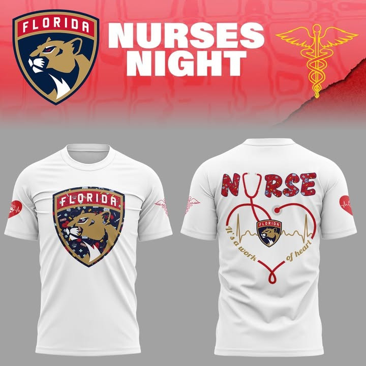 Florida Panthers x Nurses Night 2025 White T-Shirt Gift For Panthers Fans Oregontrailrvpk Shirt