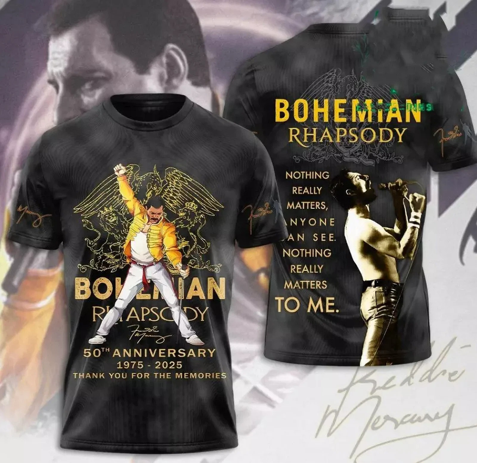Freddie Mercury Bohemian Rhapsody AOP 3D T-Shirt Gift Ideas For Music Lovers Oregontrailrvpk Shirt
