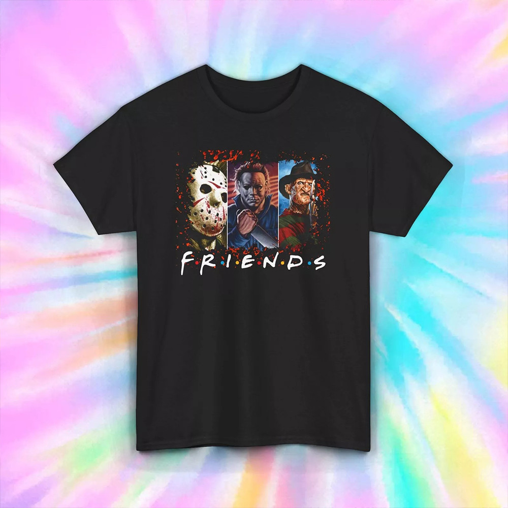 Friends Halloween Horror Characters Shirtcary Movie Graphic Tee Gifts For Horror Fan Oregontrailrvpk Shirt