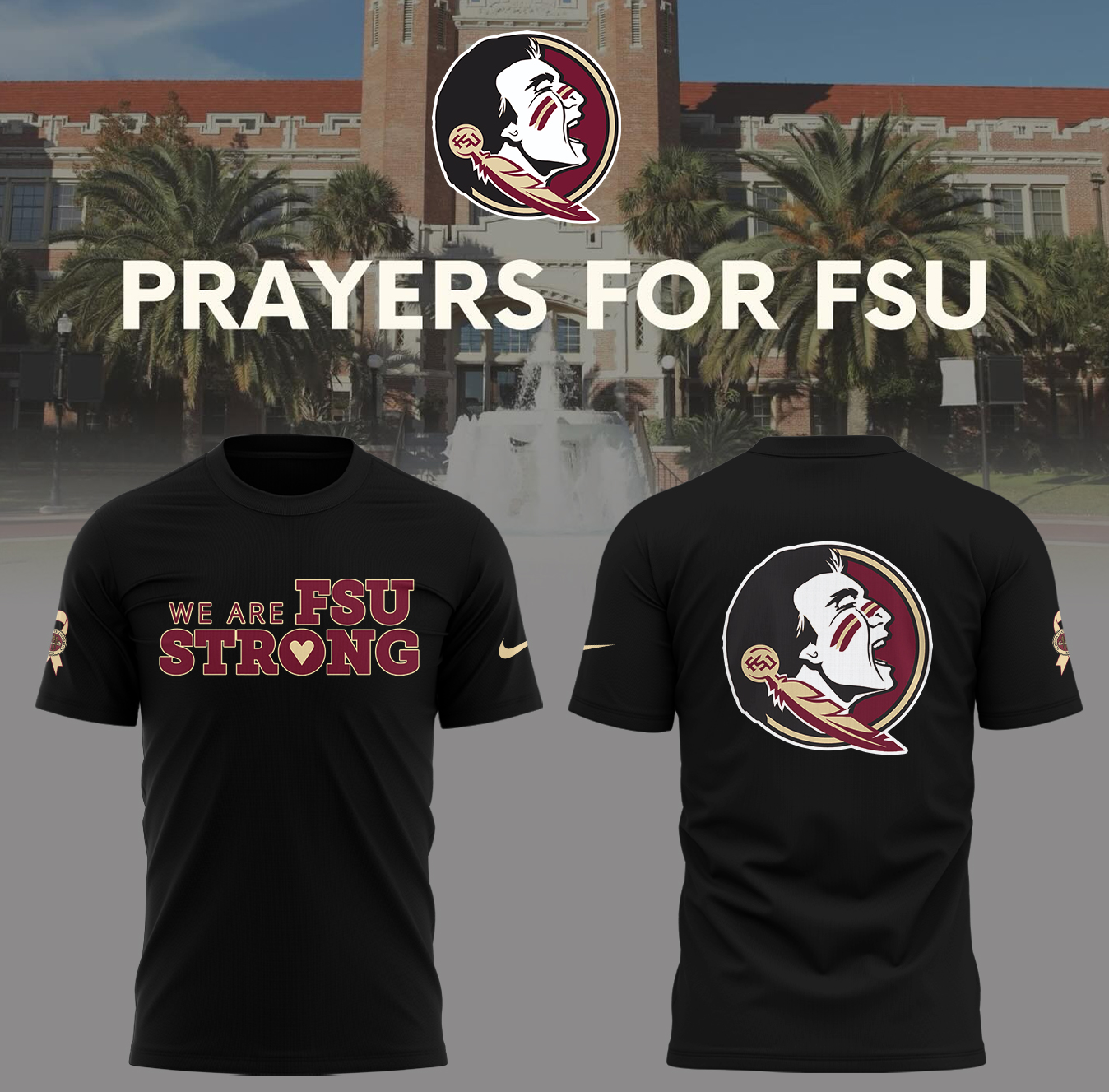FSU Strong Black T-Shirt Best Oregontrailrvpk Shirt