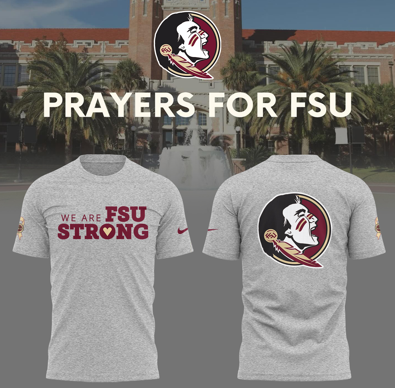 FSU Strong Grey T-Shirt Unique Oregontrailrvpk Shirt