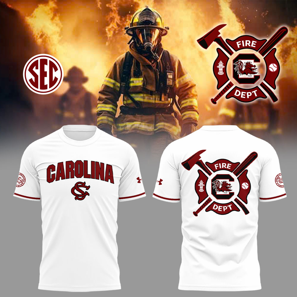 Gamecock Baseball x Firefighter Appreciation Night T-Shirt For Baseball Players Oregontrailrvpk Shirt