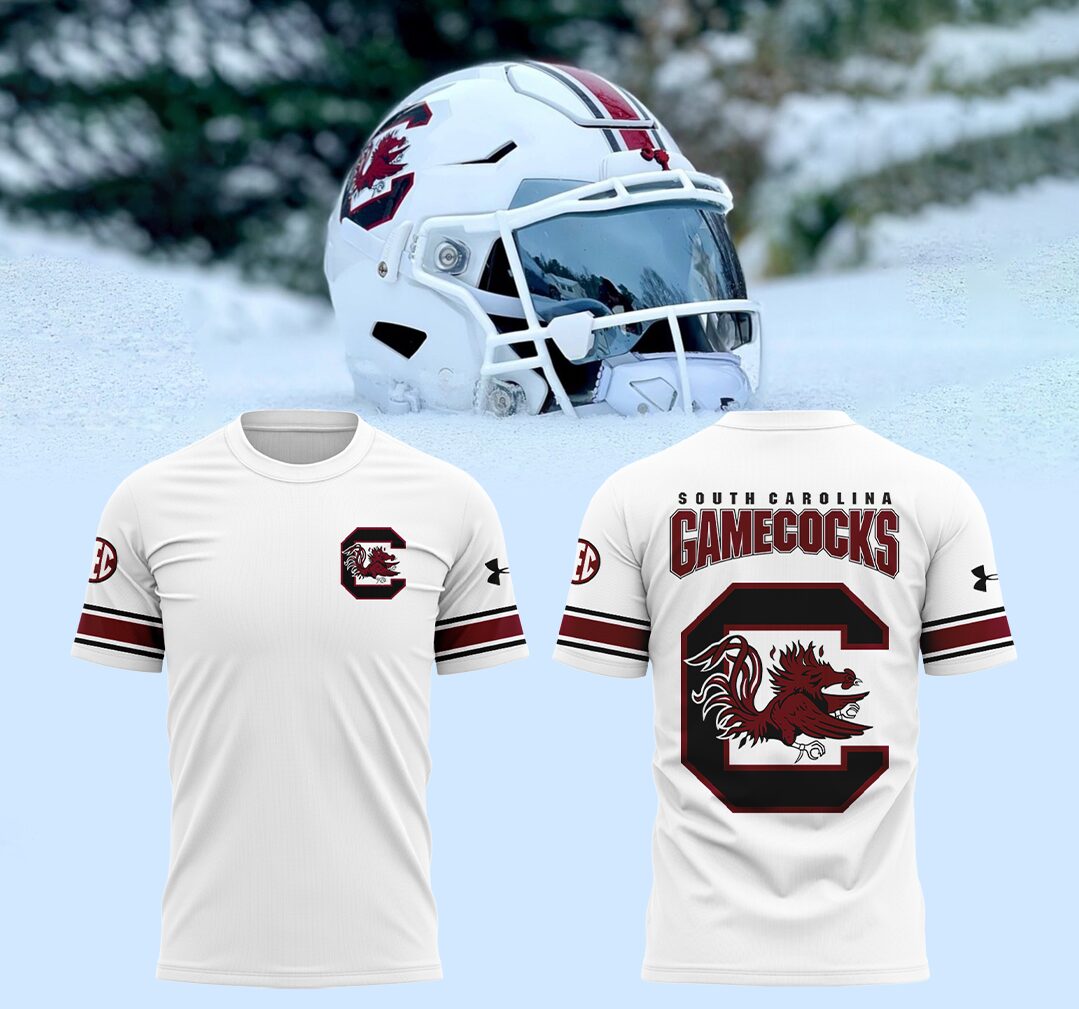 Gamecocks White T-Shirt Presents For Basketball Players Oregontrailrvpk Shirt