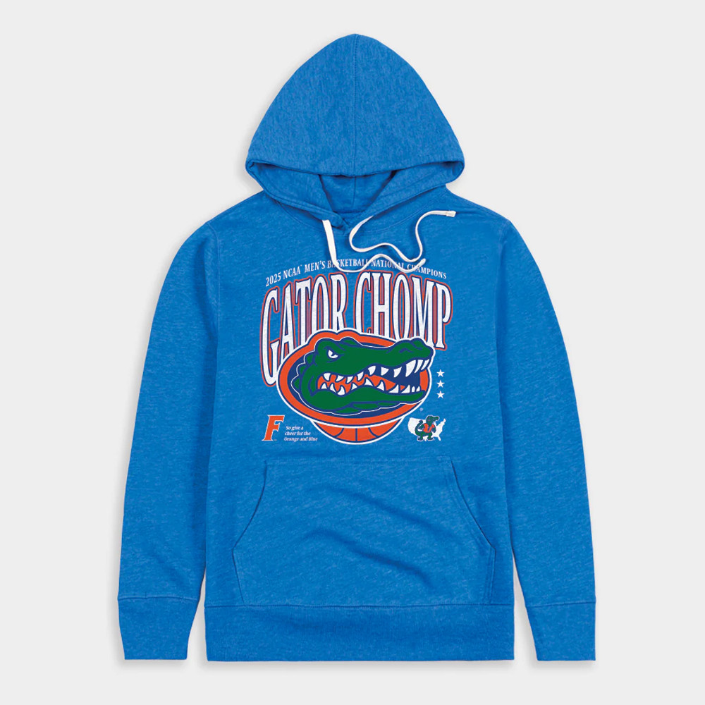 Gator Chomp Florida 2025 Men's National Champs Hoodie Basketball