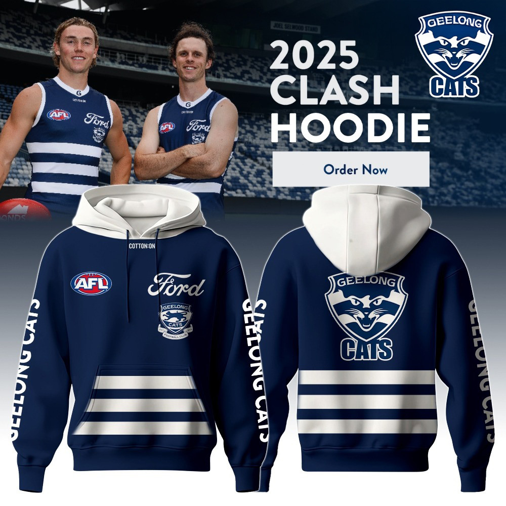 Geelong Cats 2025 Clash Guernsey Limited Edition Hoodie Football