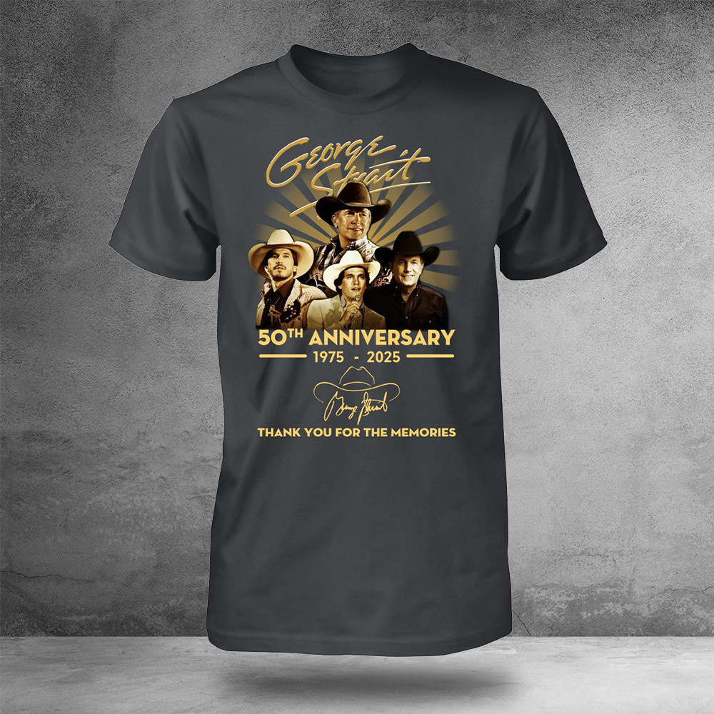 George Strait 50th Anniversary Thank You For The Memories T-Shirt Music Lovers Gifts Oregontrailrvpk Shirt