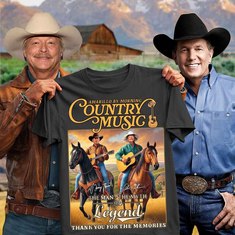 George Strait Alan Jackson Amarillo By Morning Shirt Country Music Oregontrailrvpk Shirt