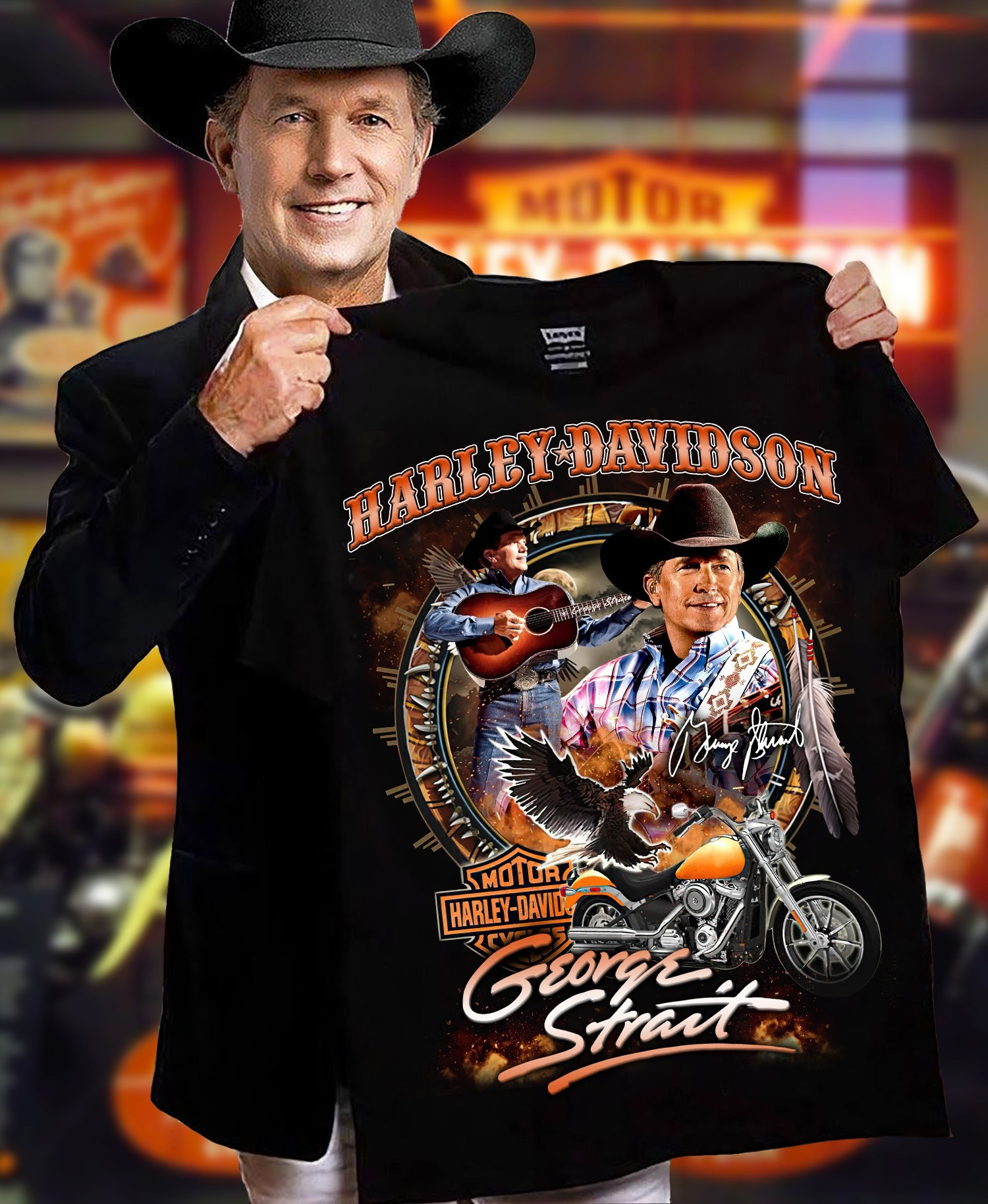 George Strait Harley Davidson Shirt Country Music Lovers Gifts For George Strait Fans Oregontrailrvpk Shirt