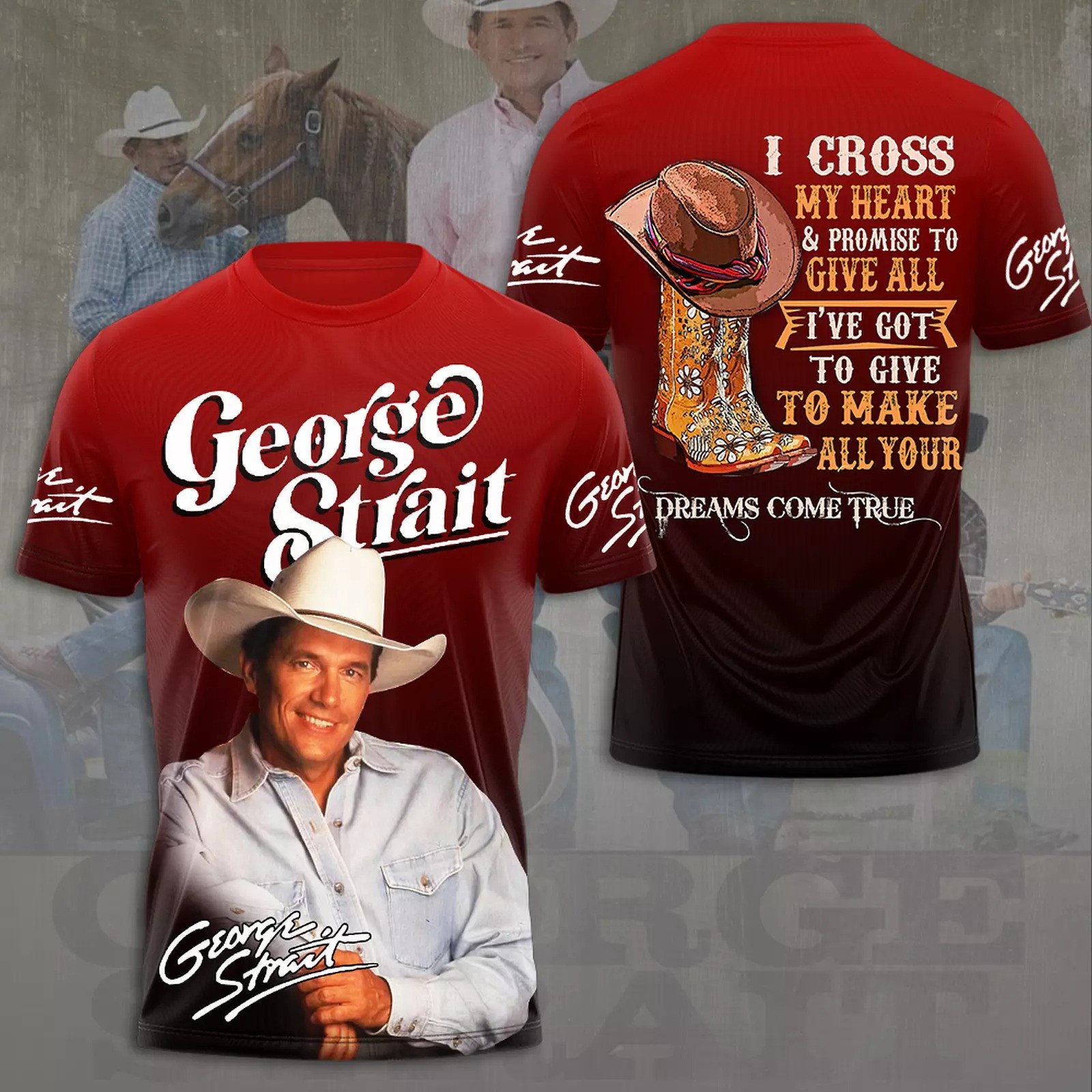 George Strait King Of Country Music 3D T-shirt 2025 Tour Oregontrailrvpk Shirt