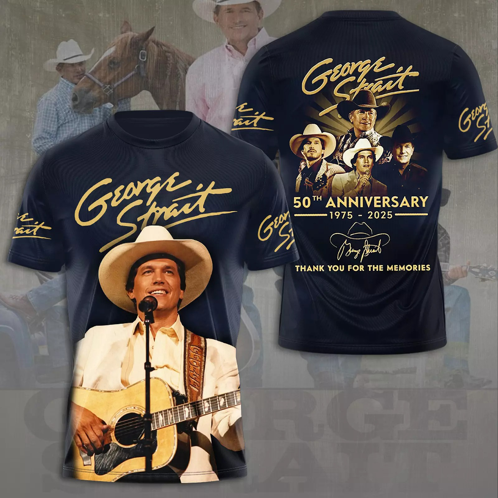George Strait King Of Country Music 3D T-Shirt For People Who Like Music Oregontrailrvpk Shirt