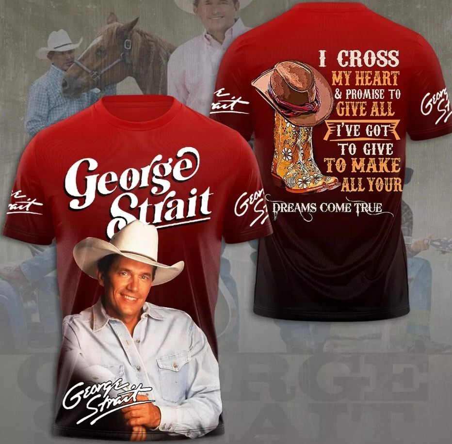 George Strait King Of Country Music 3D T-Shirt Presents For Music Lovers Oregontrailrvpk Shirt