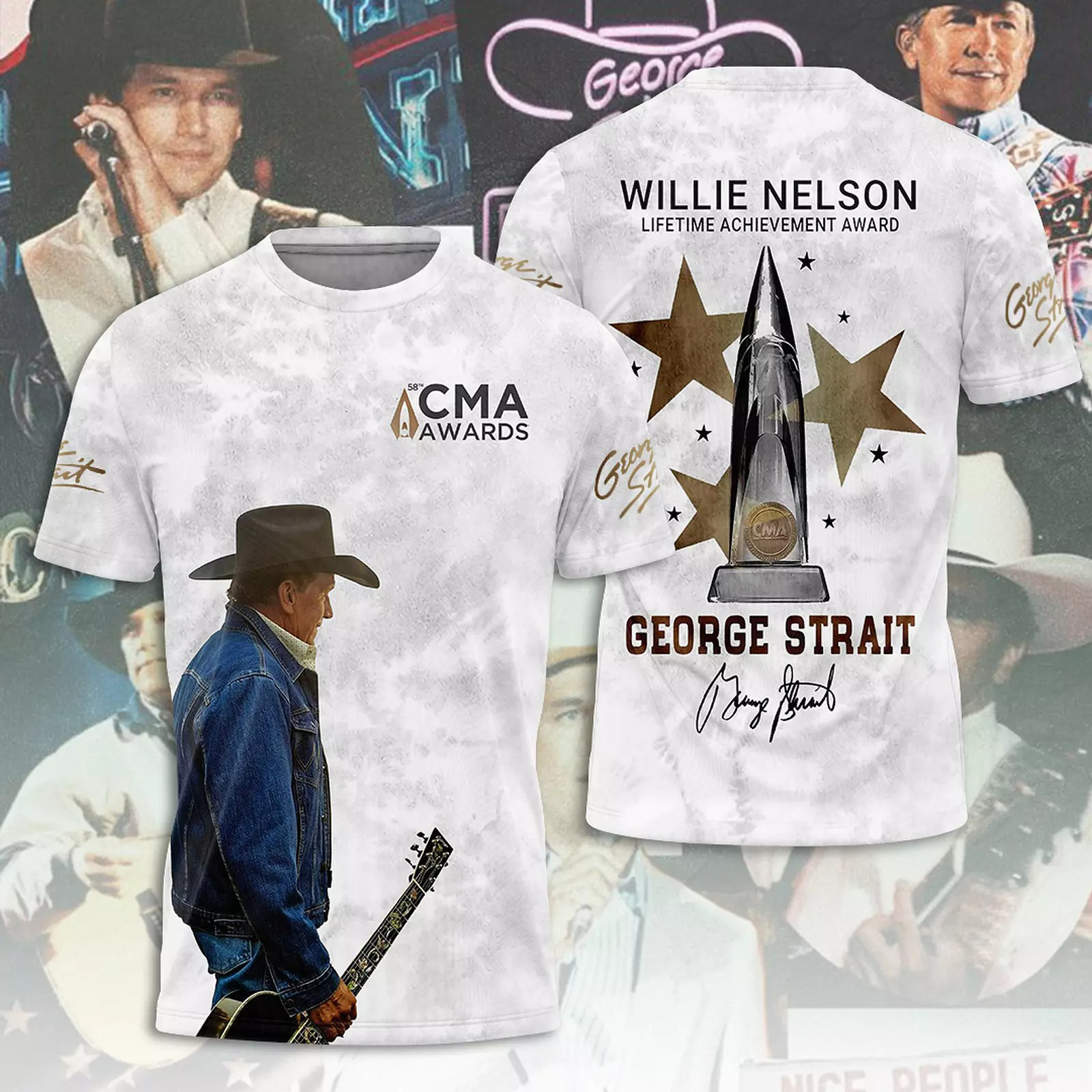 George Strait King Of Country Music 3D T-Shirt Unique Oregontrailrvpk Shirt