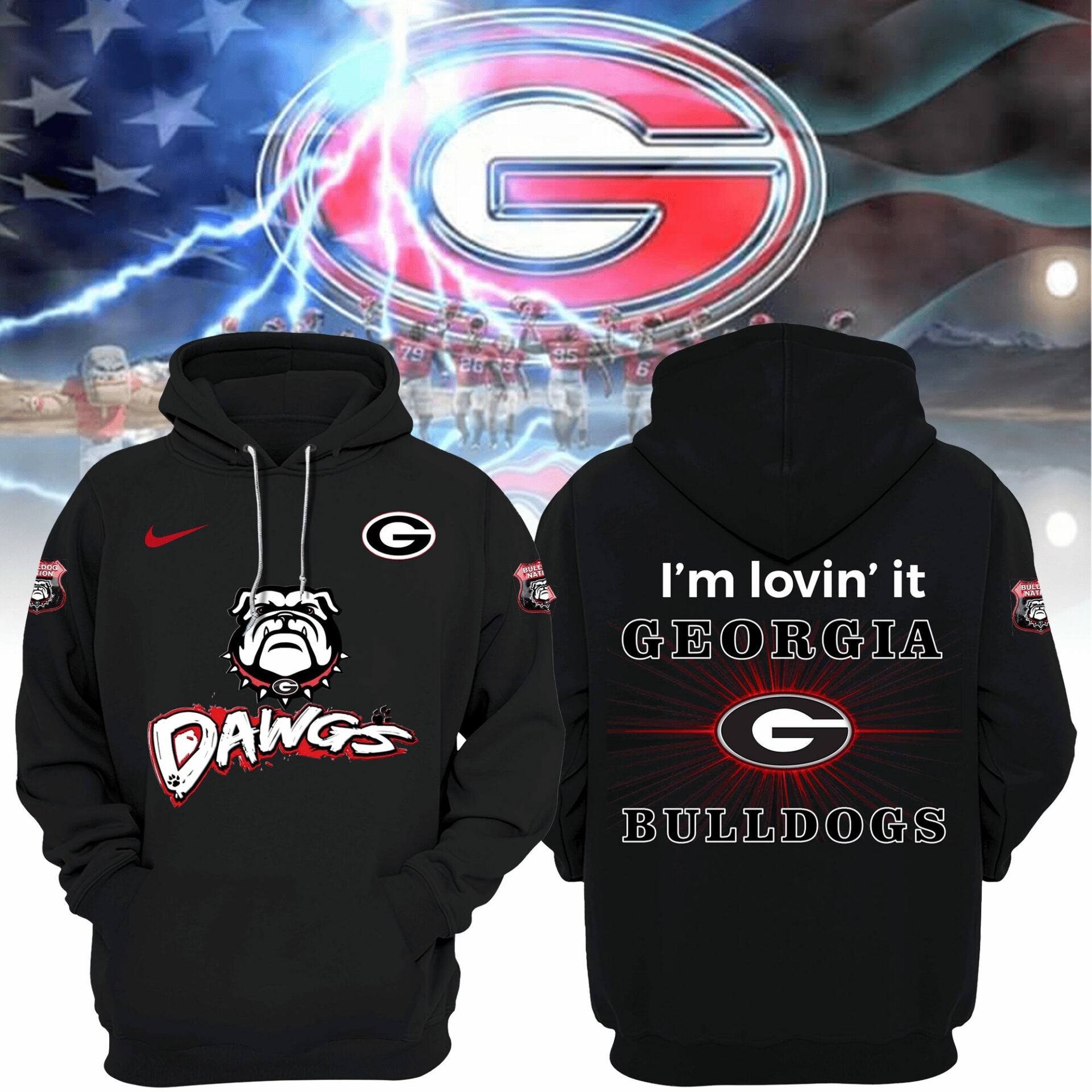 Georgia Bulldogs Hoodie Gifts For Football Player