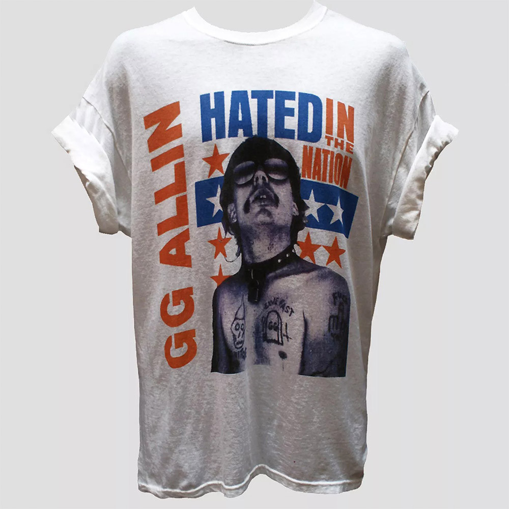 GG Allin Shirt GG Allin Hated In The Nation T-Shirt Oregontrailrvpk Shirt