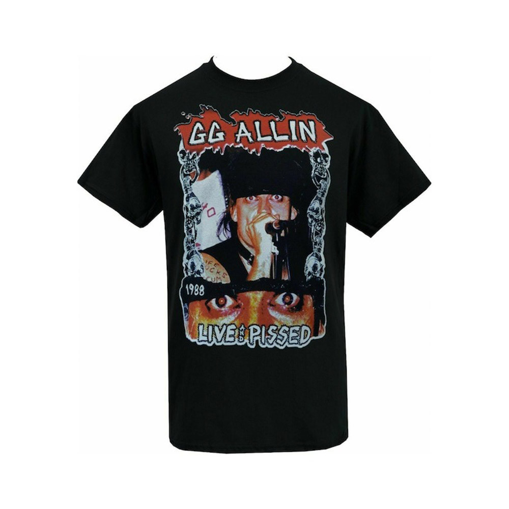 GG Allin Shirt Live And Pissed T-Shirt Oregontrailrvpk Shirt