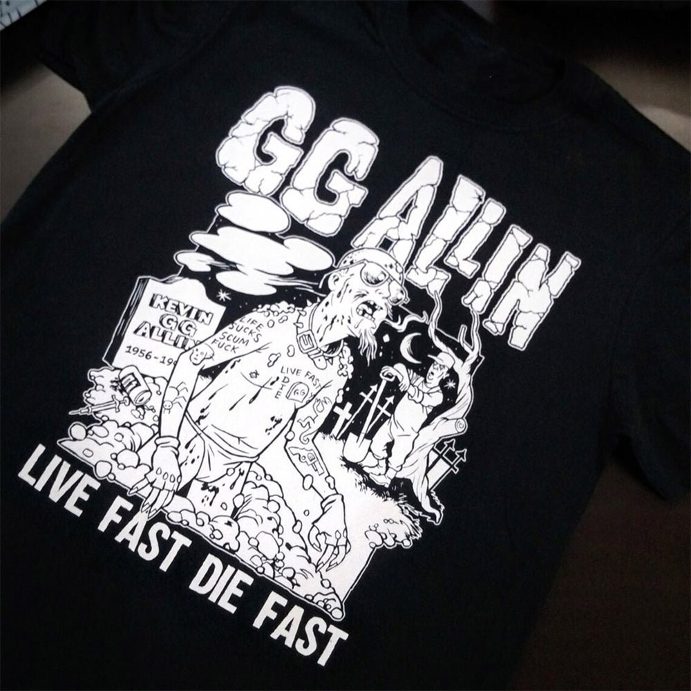 GG Allin Shirt Live Fast Die Fast GG Allin Merch Oregontrailrvpk Shirt