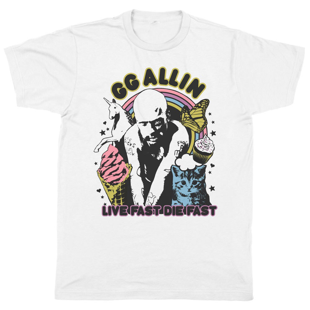 GG Allin Shirt Live Fast Die Fast T-Shirt Oregontrailrvpk Shirt