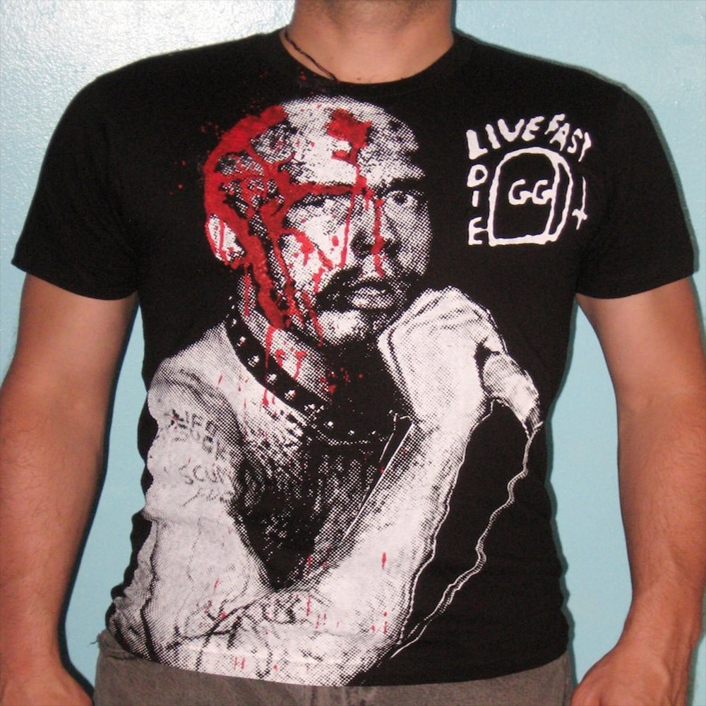GG Allin Shirt Live Fast Die T-Shirt Oregontrailrvpk Shirt
