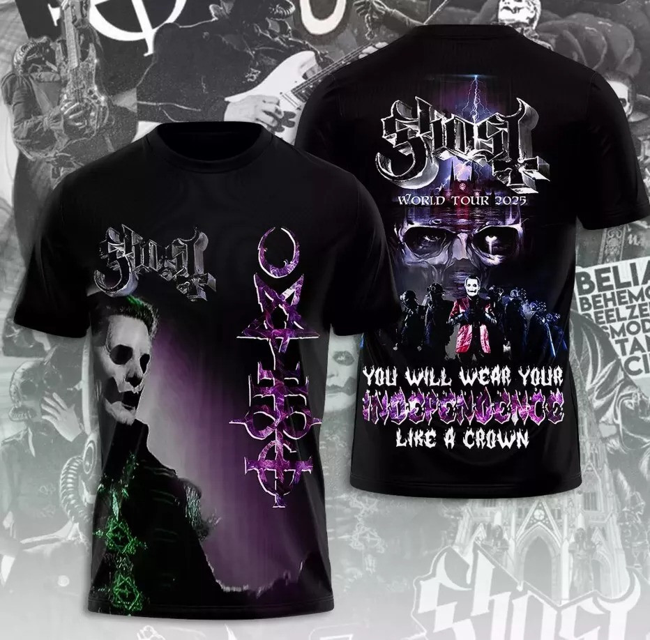 Ghost Rock Band World Tour 2025 The Schedule T-Shirt For Rock Band Fans Oregontrailrvpk Shirt