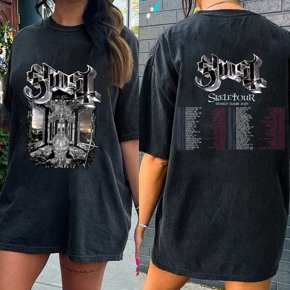 Ghost Skeletour 2025 Tour Shirt Ghost Band Metal Rock Music Shirt Tour Merch Oregontrailrvpk Shirt