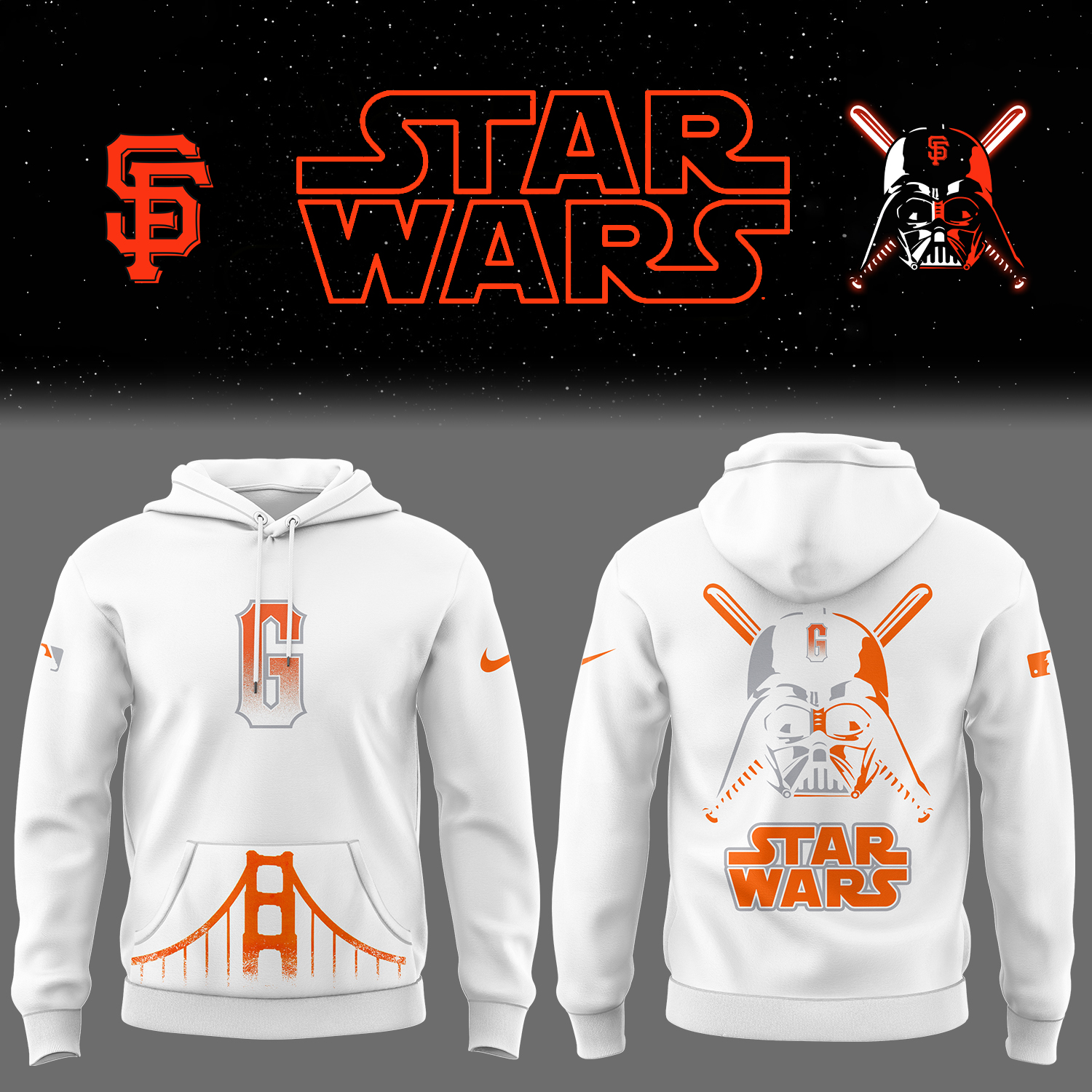 Giants Baseball 2025 Giants X Stars Wars City Connect Hoodie Unique Baseball Gifts