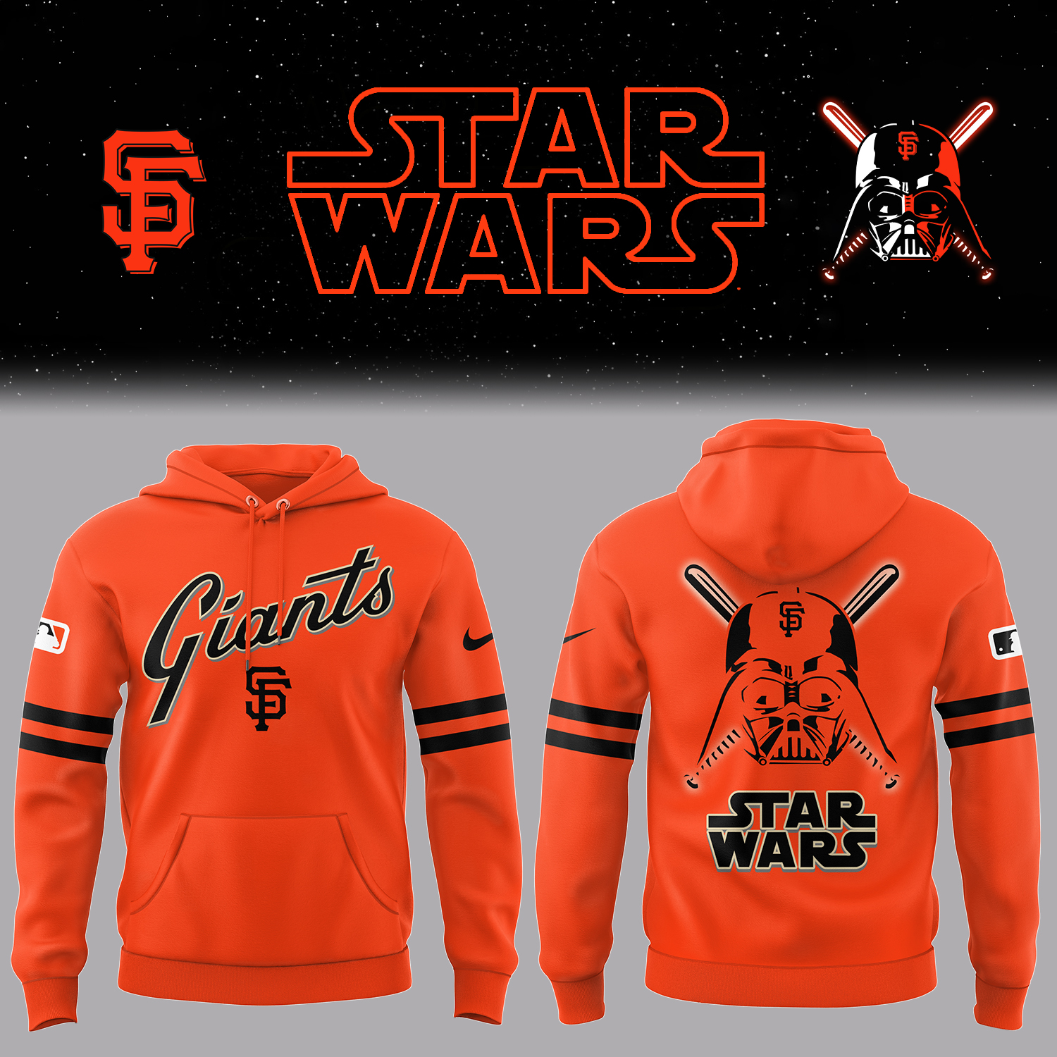 Giants Baseball 2025 Giants X Stars Wars Hoodie