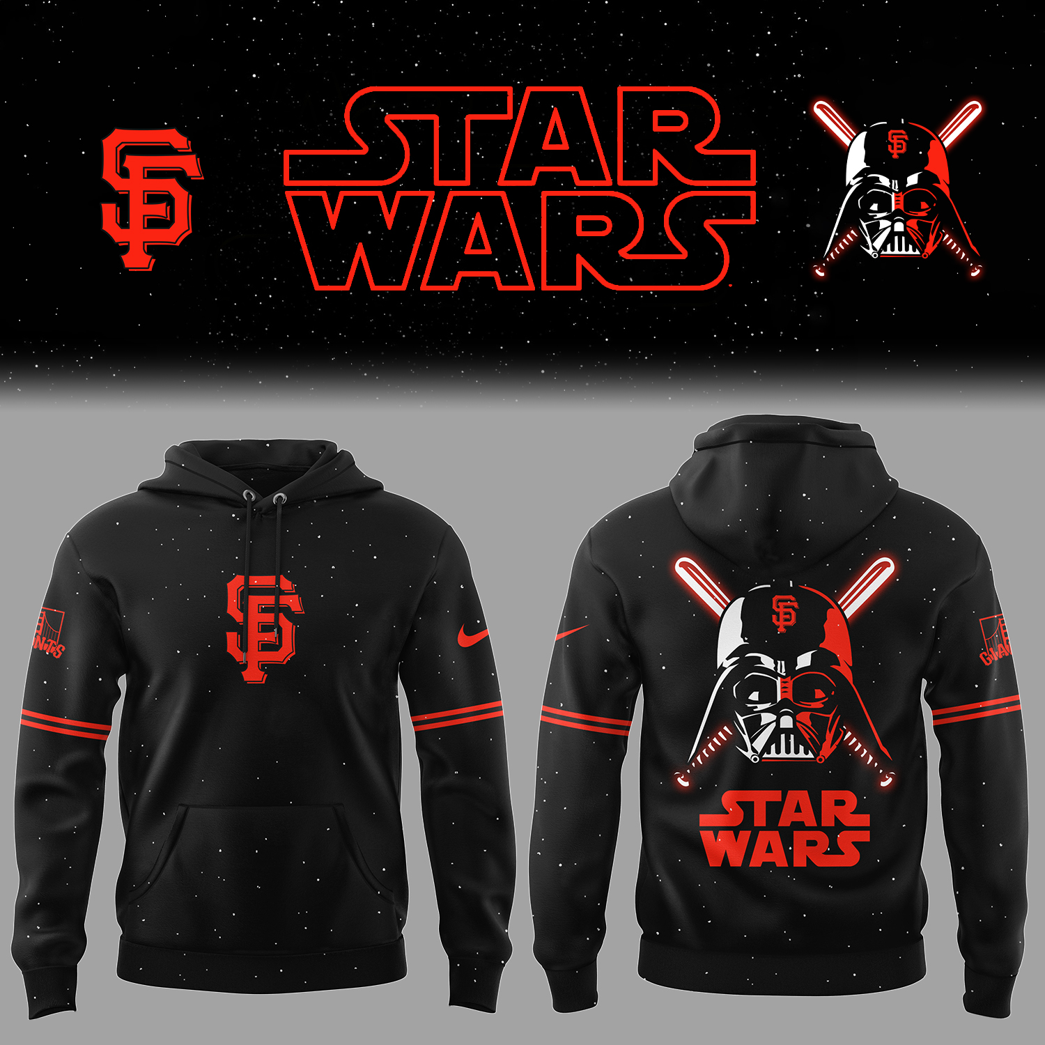 Giants Baseball 2025 Limited Giants X Stars Wars City Connect Hoodie Gift Ideas For Baseball Players